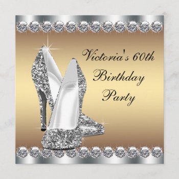 Womans Gold Birthday Party Invitation by Champagne_N_Caviar at Zazzle