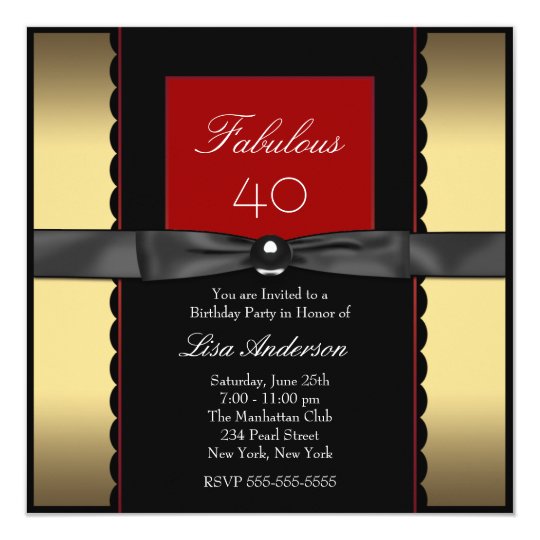 Red Black Invitations 9