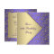 Womans Gold Purple 50th Birthday Party