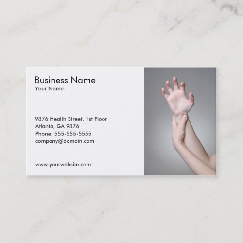 Womans Hand Business Card Template