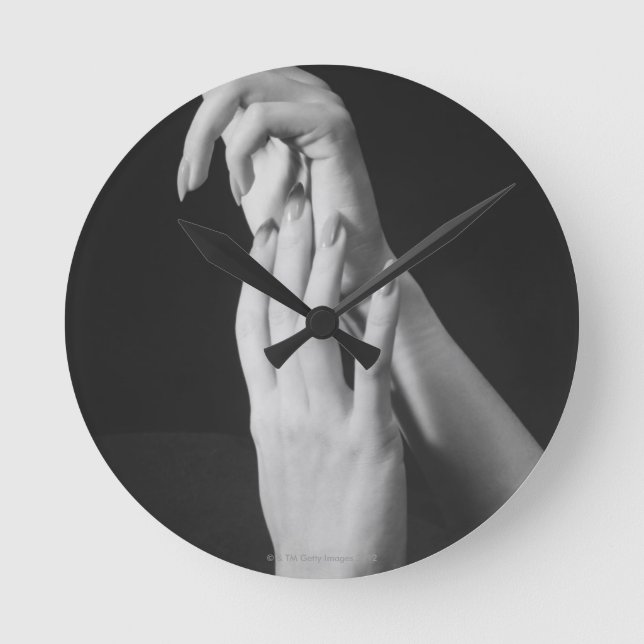 Womans Hands Round Clock (Front)