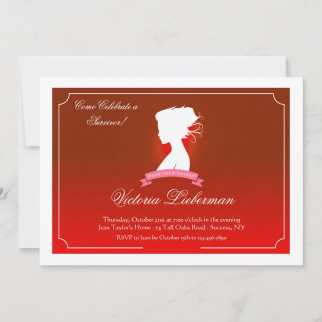 Woman's Health Cancer Survivor's Invitation (Front)