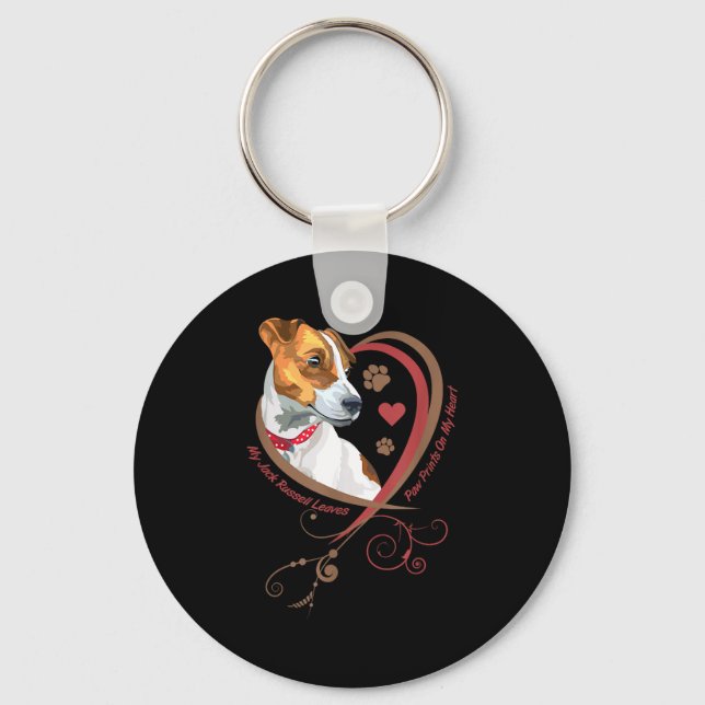 Womans Jack Russell Terrier Shirt Parson Russell T Keychain (Front)