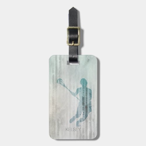 Womans Lacrosse Player Luggage Tag