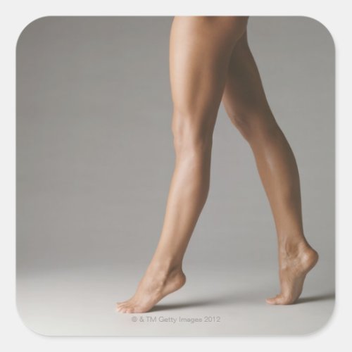 Womans legs square sticker