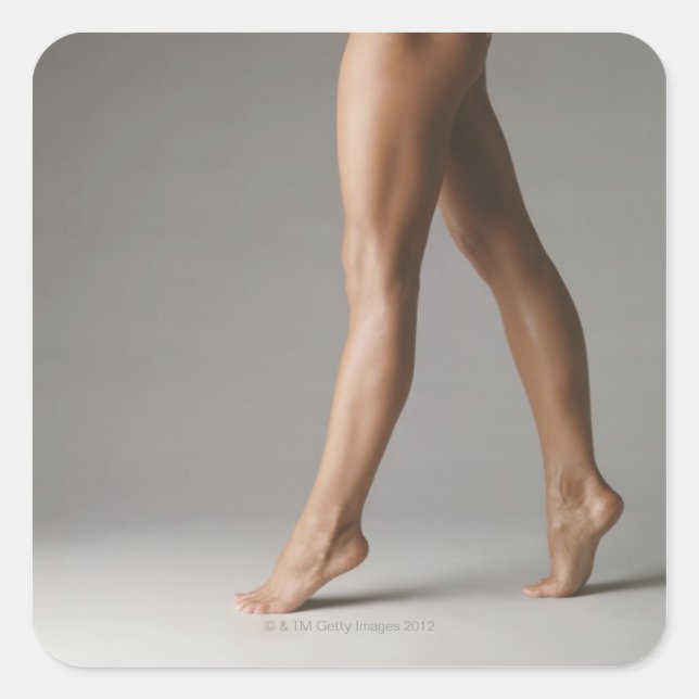 Woman's legs square sticker (Front)
