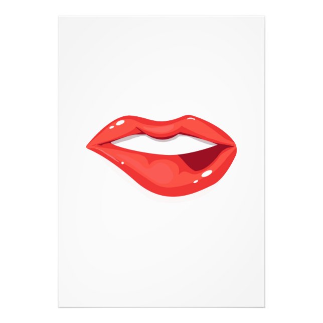 Womans Lips Photo Print (Front)