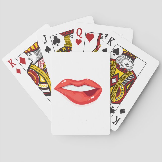 Womans Lips Poker Cards (Back)
