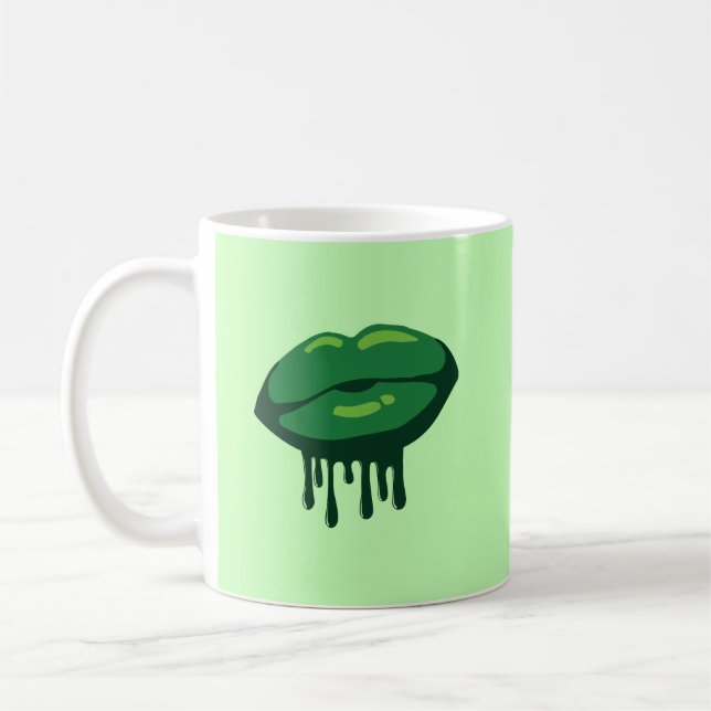 Woman's Lips St. Patrick's Day Design-66678 Coffee Mug (Left)