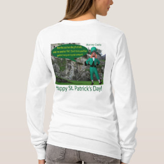 womans long sleeve tee. Happy St. Patrick's Day. T-Shirt