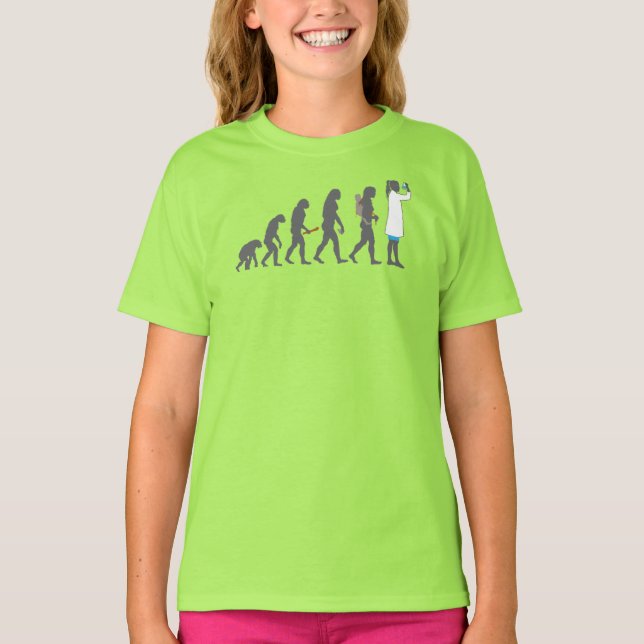 Woman's March for Science: Evolution of Progress T-Shirt (Front)