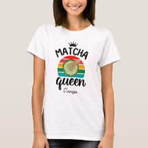 Woman's matcha queen retro vintage sunset t-shirt