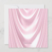 Womans Pink and Silver Birthday Party Luxe Invitation (Back)