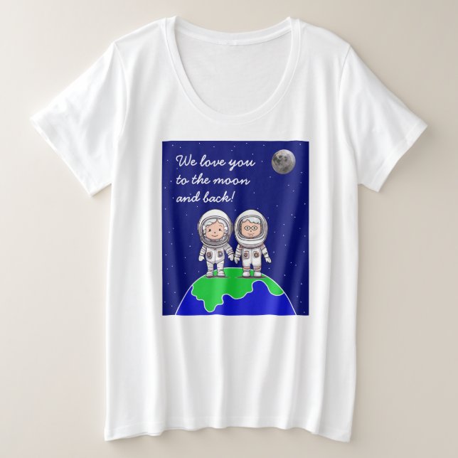Woman's Plus Size T-Shirt for new grandparents (Design Front)