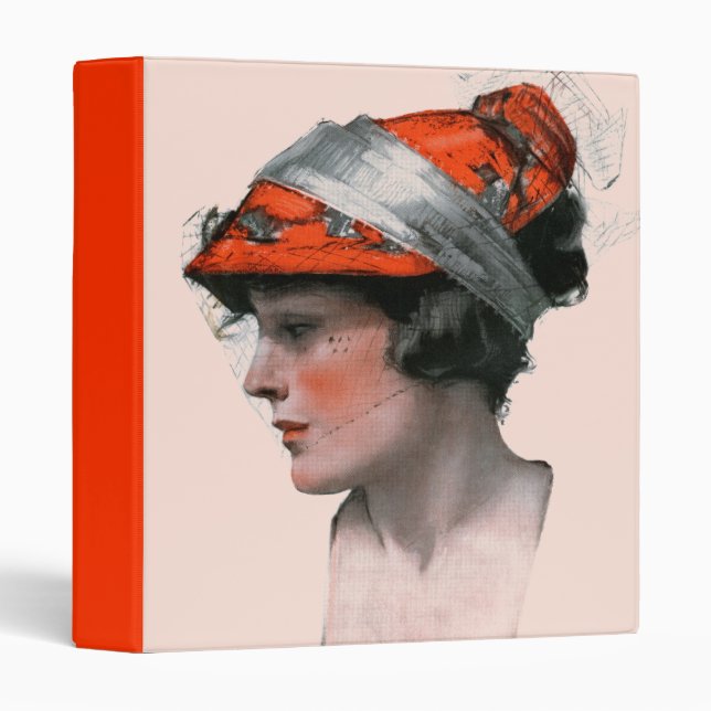 Woman's Profile 3 Ring Binder (Front/Spine)