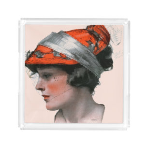 Woman's Profile Acrylic Tray