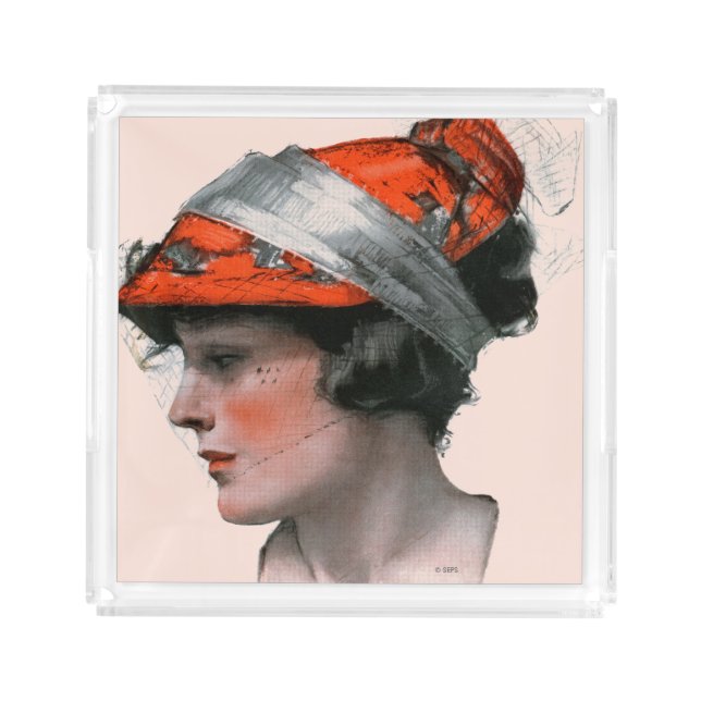 Woman's Profile Acrylic Tray (Front)