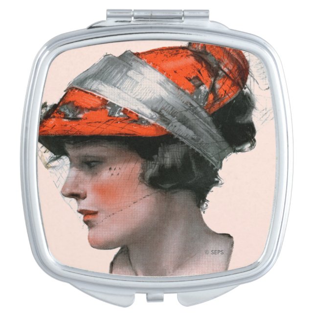 Woman's Profile Compact Mirror (Front)