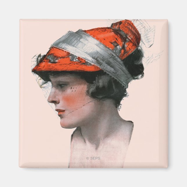 Woman's Profile Magnet (Front)