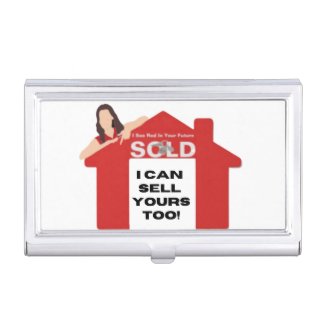 Womans Real Estate Agent Business Card Holder