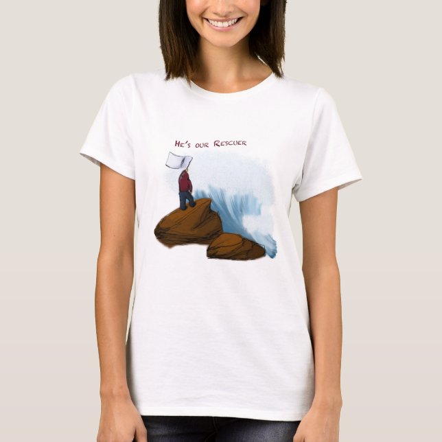 Woman's Rescuer Stylized T T-Shirt (Front)