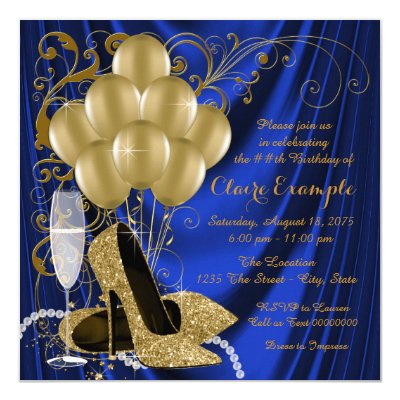 blue and gold birthday party