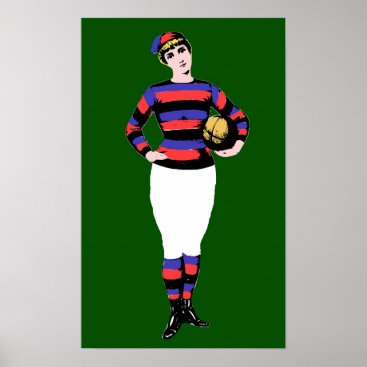 Woman's Rugby - Vintage Rugby Art Print