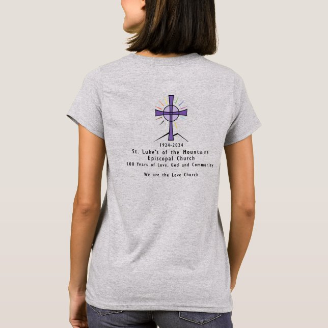 Womans Slim Fit T-shirt Centennial Logo-English (Back)