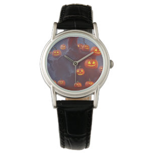 Womans Spooky Halloween Pumpkin Watch
