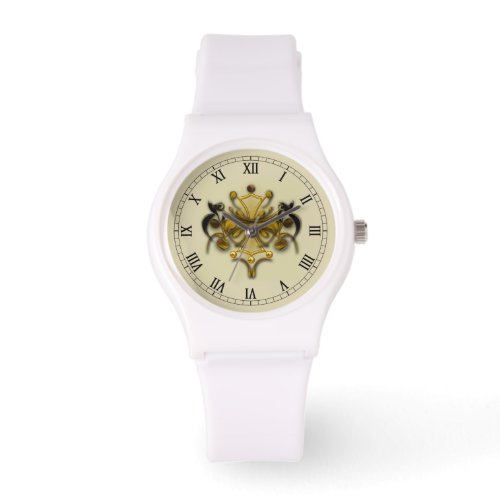 Womans Sporty White Silicon Watch