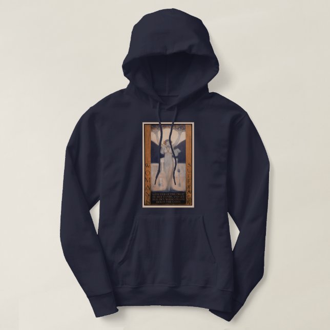 Woman's Suffrage Artwork Hoodie Sweatshirt (Design Front)