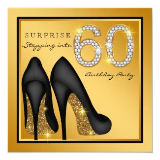 Womans Surprise 60th Birthday Party Card