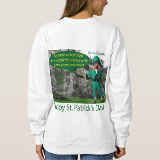 womans sweatshirt. Happy St. Patrick's Day. iris Sweatshirt