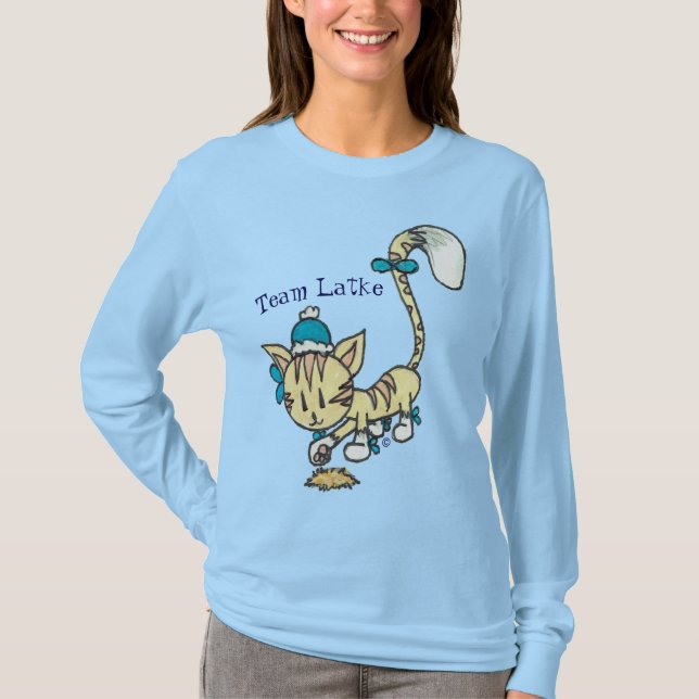 Woman's "Team Latke" Hanukkah Fifi T-Shirt (Front)