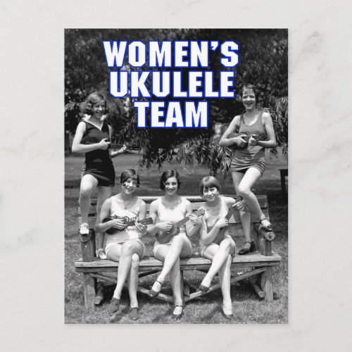 Womans Uke Team Postcard