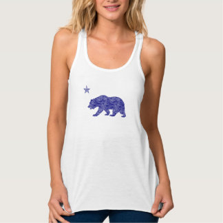 Woman's v-back tank heather Bear Top