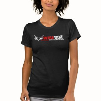 Woman's WiseTake Daily Fantasy Sports Black Tee