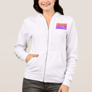 Woman's Zippered Hoodie with Graphics on Front and