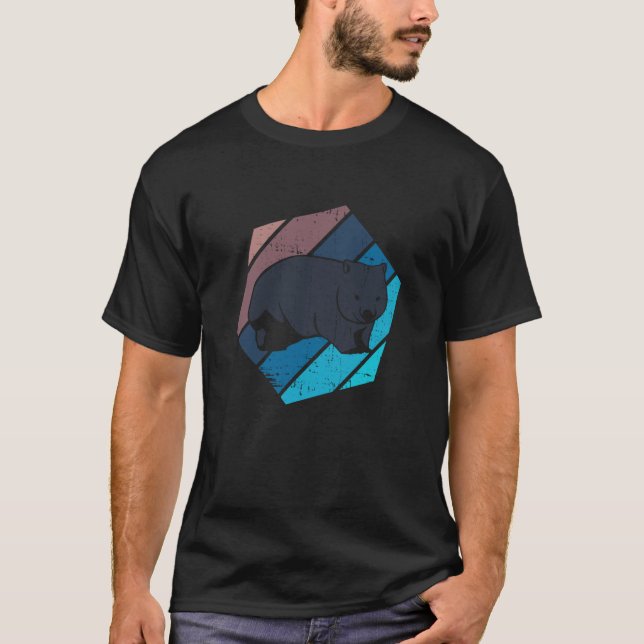Wombat Artsy Style Rodent Animal Wildlife Nature T-Shirt (Front)