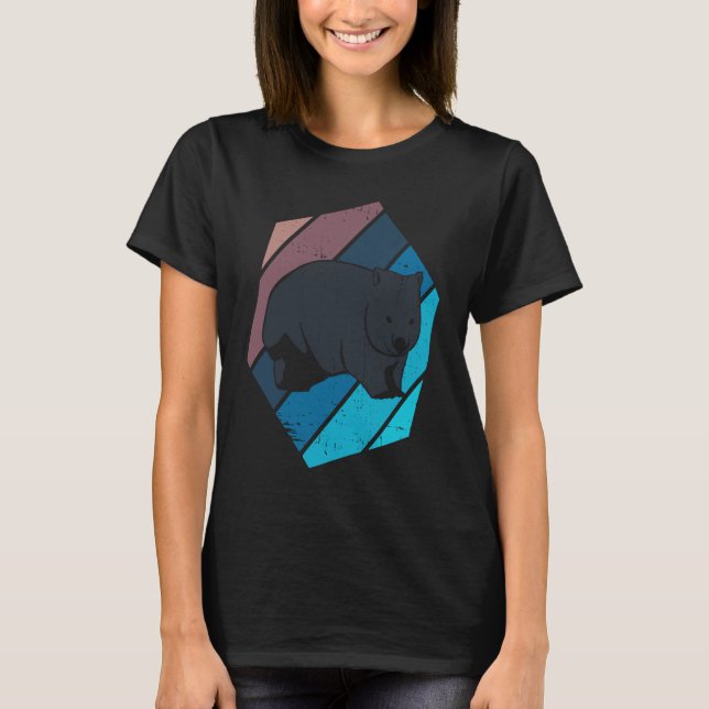Wombat Artsy Style Rodent Animal Wildlife Nature T-Shirt (Front)