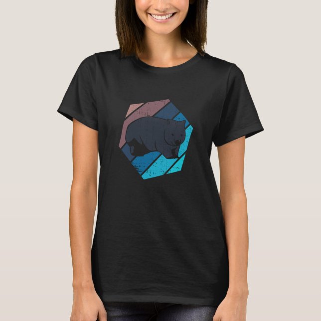 Wombat Artsy Style Rodent Animal Wildlife Nature T-Shirt (Front)