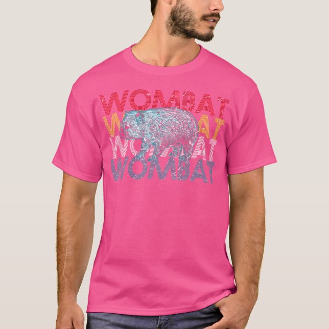 Wombat Australia Animal Colorful T-Shirt (Front)