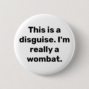 Wombat Costume Button