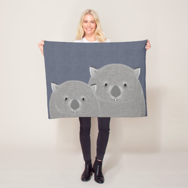 Wombat Fleece Blanket (In Situ)