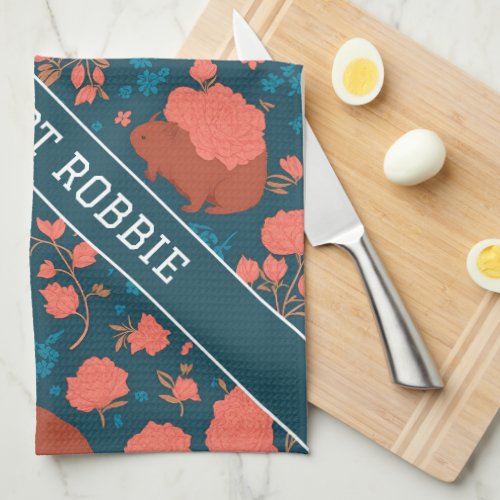Wombat Floral Colorful Personalized Pattern Kitchen Towel