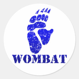 Wombat Footprint III Classic Round Sticker