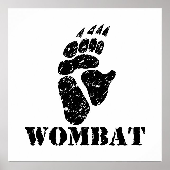 Wombat Footprint Poster (Front)