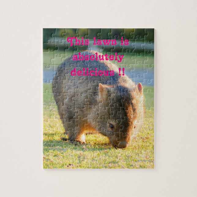 Wombat Funny Cute Australian Nature Photography Jigsaw Puzzle (Vertical)