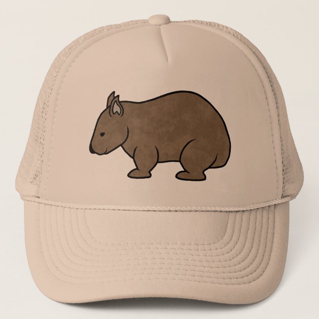 Wombat Graphic Trucker Hat (Front)