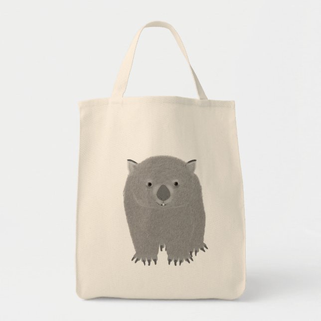 Wombat Grocery Tote Bag (Front)
